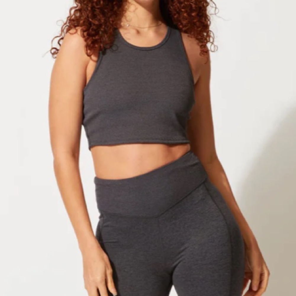 Threads 4 Thought Kensi Ribbed Performance Tank
 Heather charcoal size L